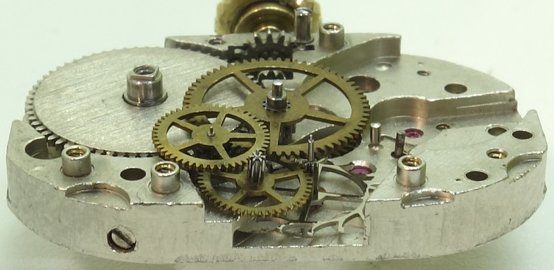 Seitenansicht des Räderwerks AHO 555: Seitenansicht des Räderwerks