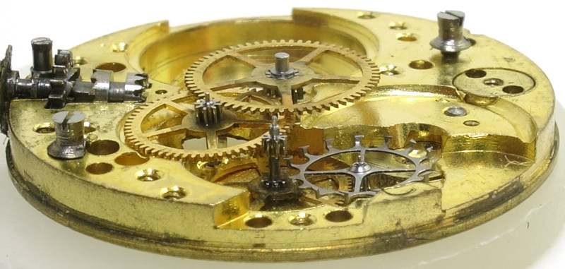 Seitenansicht des Räderwerks AM 610: Seitenansicht des Räderwerks