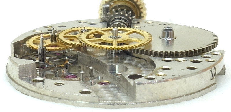 Seitenansicht des Räderwerks AS 1001: Seitenansicht des Räderwerks