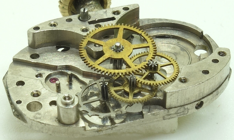 Seitenansicht des Räderwerks Brac 2051: Seitenansicht des Räderwerks