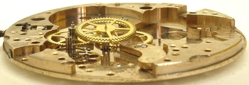 Seitenansicht des Räderwerks Buren 1000: Seitenansicht des Räderwerks