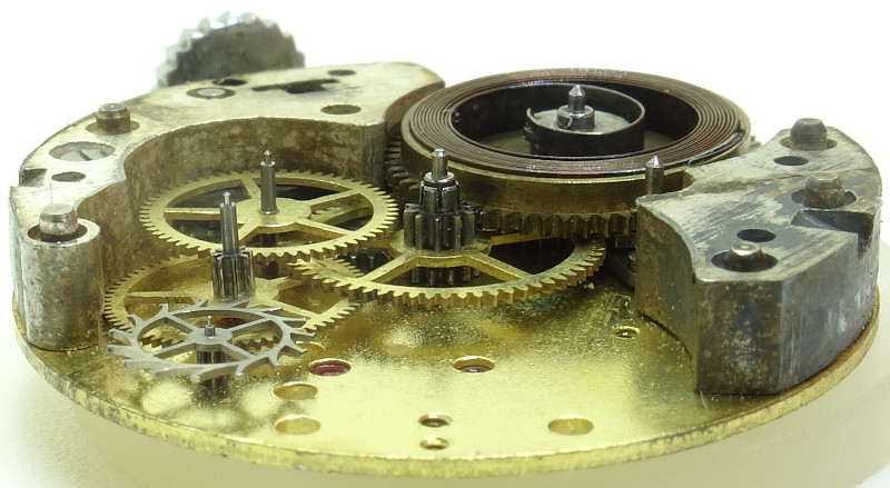 Seitenansicht des Räderwerks Buser 36: Seitenansicht des Räderwerks