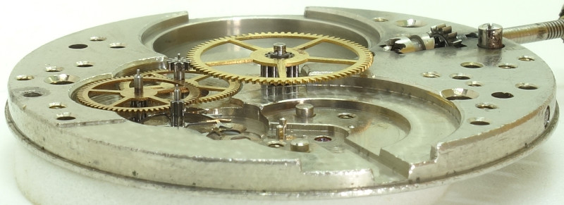 Seitenansicht des Räderwerks Certina 260: Seitenansicht des Räderwerks