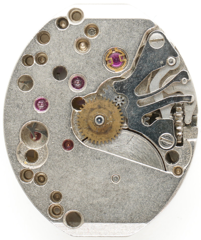 Zifferblattseite mit Rufa-Anti-Shock-Stoßsicherung DuRoWe 1980 (INT): Zifferblattseite mit Rufa-Anti-Shock-Stoßsicherung