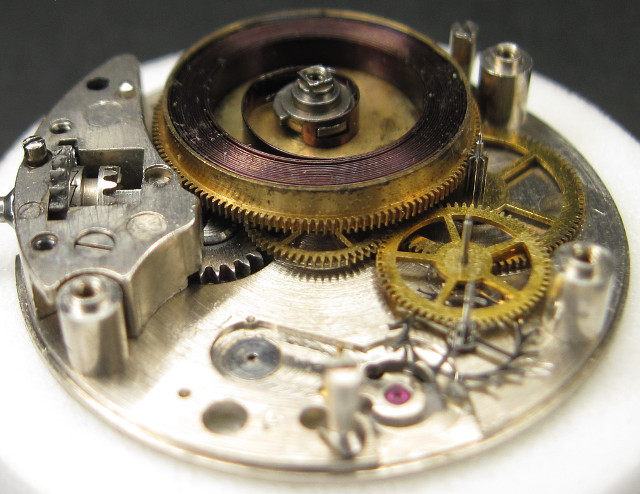 Seitenansicht des Räderwerks Enz 153 SC: Seitenansicht des Räderwerks