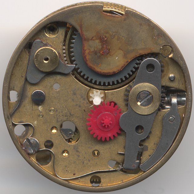 Eppler 16: Zifferblattseite, neuere Version mit Plastik-Rädern Eppler 16: Eppler 16: Zifferblattseite, neuere Version mit Plastik-Rädern