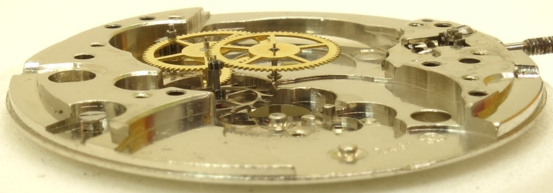 Seitenansicht des Räderwerks ETA 2451: Seitenansicht des Räderwerks