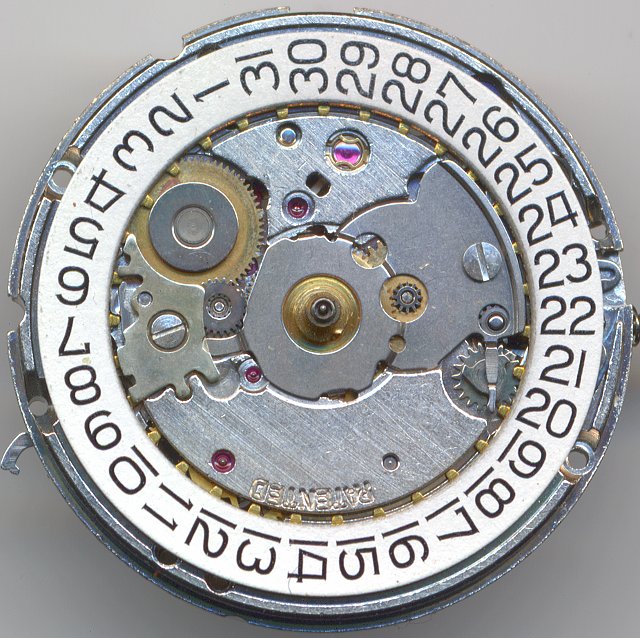 ETA 2873 Zifferblattseite ETA 2873: ETA 2873 Zifferblattseite