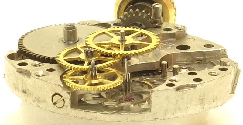 Seitenansicht des Räderwerks Femga 45: Seitenansicht des Räderwerks