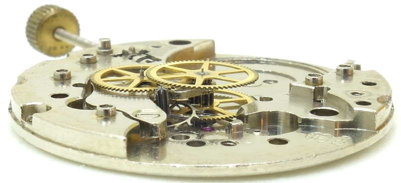 Seitenansicht des Räderwerks FHF 72-9: Seitenansicht des Räderwerks