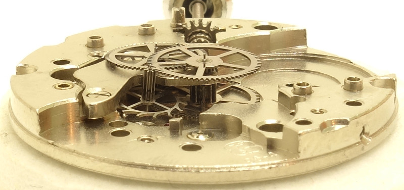 Seitenansicht des Räderwerks FHF 96-4 (ST): Seitenansicht des Räderwerks