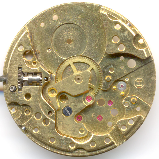 Grundplatine mit Minutenrad Helvetia 830: Grundplatine mit Minutenrad