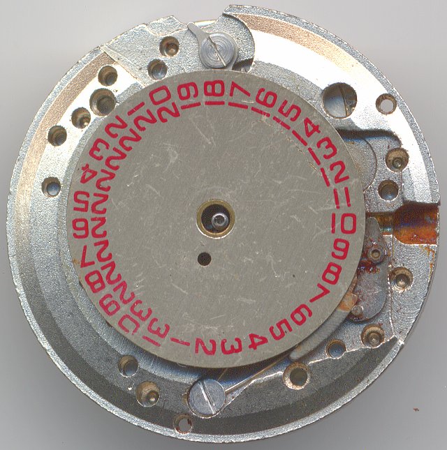 Junghans J93S10 Zifferblattseite Junghans J93S10 (693.02): Junghans J93S10 Zifferblattseite