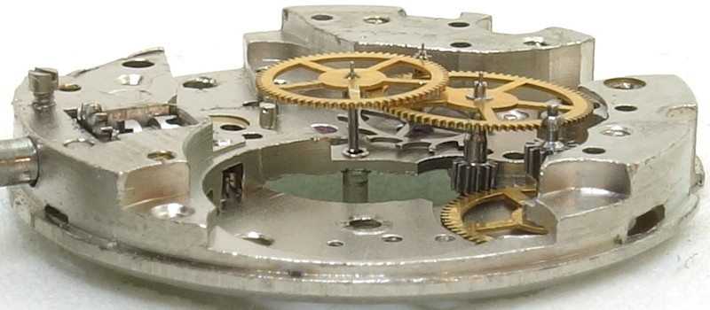 Seitenansicht des Räderwerks Luch 1814: Seitenansicht des Räderwerks