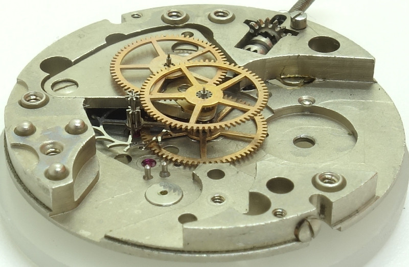 Seitenansicht des Räderwerks Mauthe 612: Seitenansicht des Räderwerks