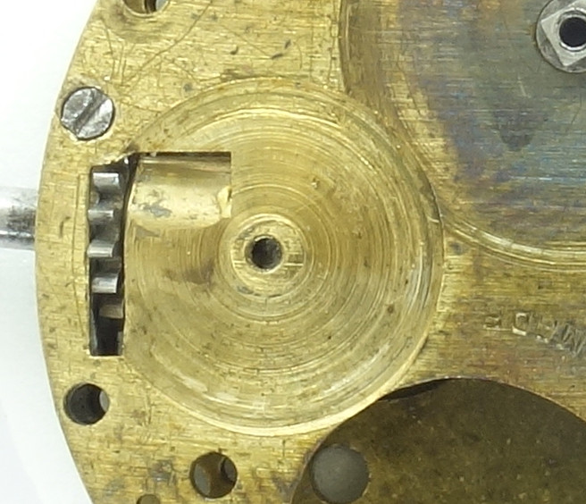 "Lagerung" des Aufzugsrads Oris 90P: "Lagerung" des Aufzugsrads