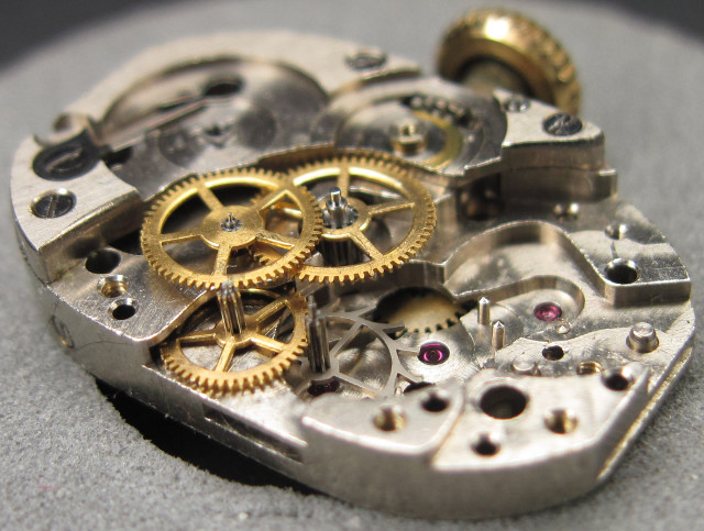 Seitenansicht des Räderwerks Peseux 120: Seitenansicht des Räderwerks