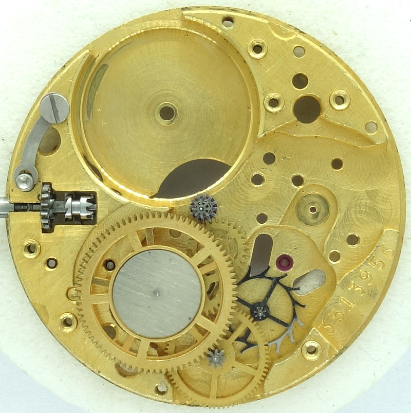 Räderwerk ohne Minuten-Räderwerks-Brücke Poljot 2209: Räderwerk ohne Minuten-Räderwerks-Brücke