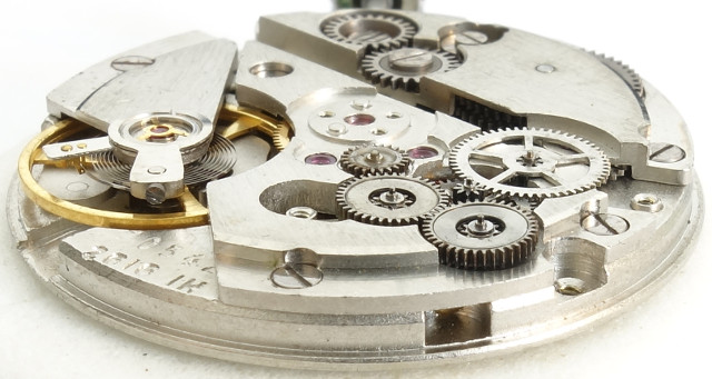 Seitenansicht des Automatic-Räderwerks Poljot 2616.1H: Seitenansicht des Automatic-Räderwerks