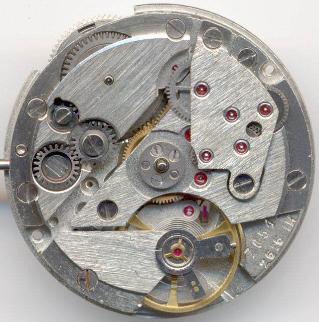 Ansicht ohne Rotor Poljot 2616.1H: Ansicht ohne Rotor