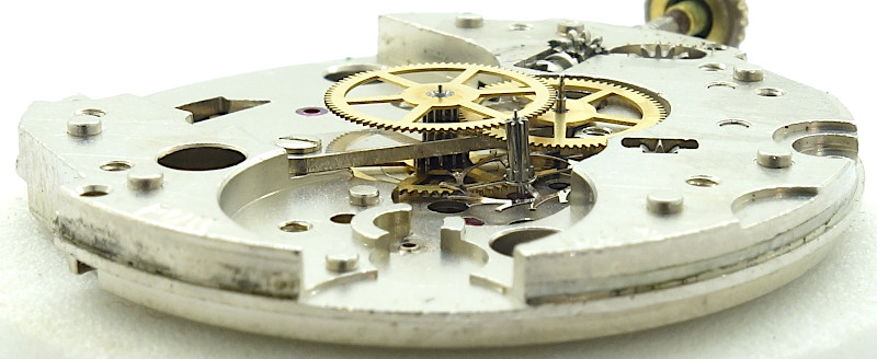 Seitenansicht des Räderwerks PUW 1661S: Seitenansicht des Räderwerks