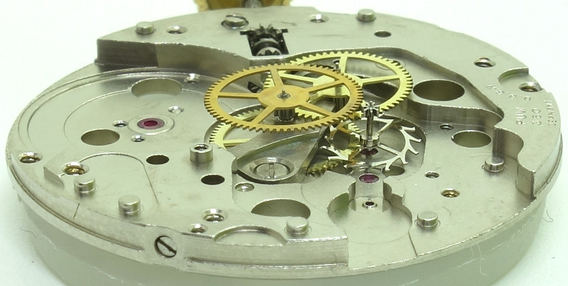 Seitenansicht des Räderwerks PUW 360: Seitenansicht des Räderwerks