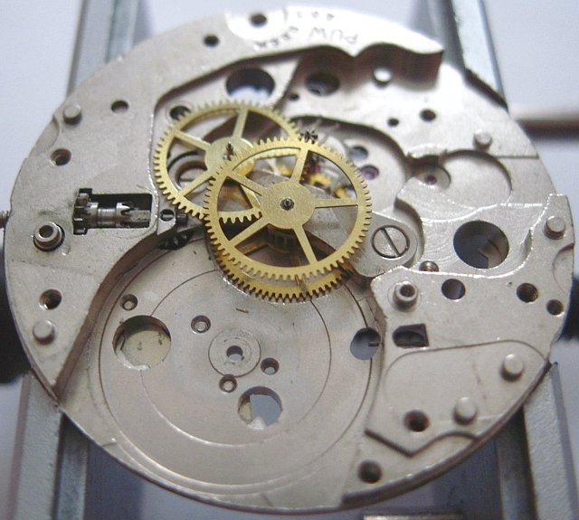 Seitenansicht des Räderwerks PUW 461: Seitenansicht des Räderwerks