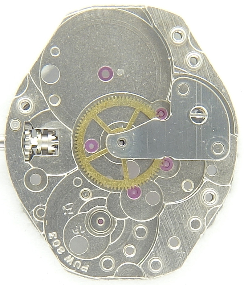 Grundplatine mit Minutenradbrücke PUW 803: Grundplatine mit Minutenradbrücke