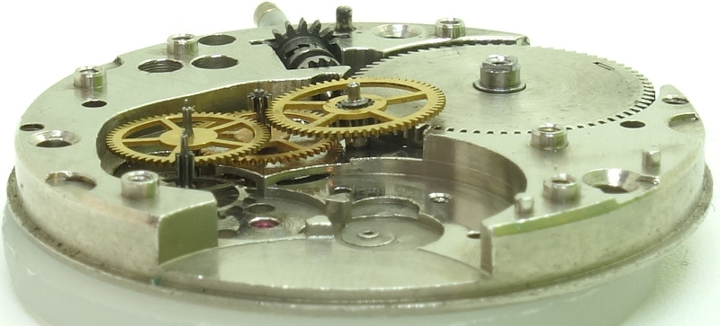 Seitenansicht des Räderwerks Raketa 2603: Seitenansicht des Räderwerks