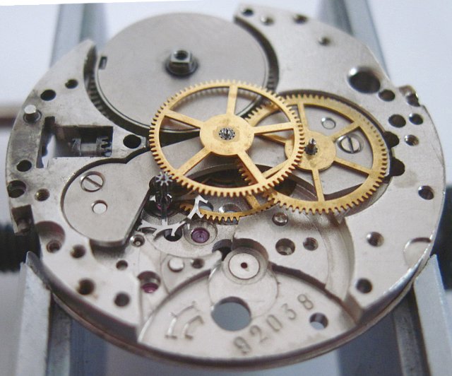 Seitenansicht des Räderwerks Raketa 2628.H: Seitenansicht des Räderwerks