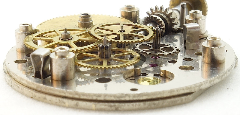 Seitenansicht des Räderwerks Rego 201: Seitenansicht des Räderwerks