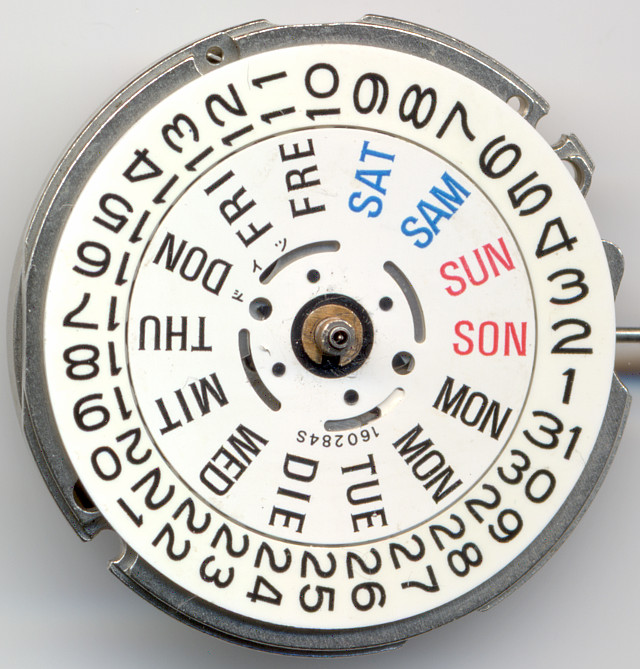 Seiko 7S26A: Zifferblattseite Seiko 7S26A: Seiko 7S26A: Zifferblattseite