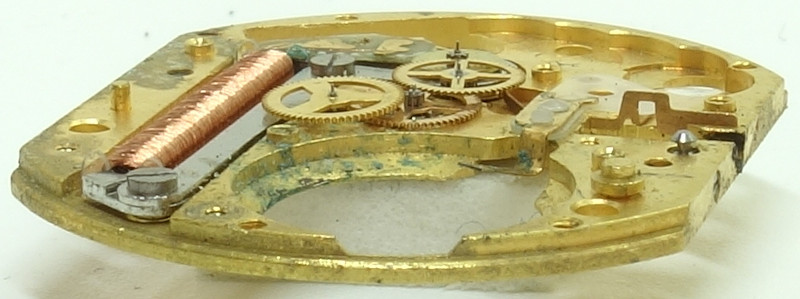Seitenansicht des Räderwerks Slava 2356: Seitenansicht des Räderwerks