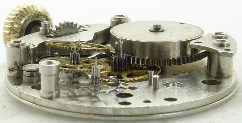 Seitenansicht des Räderwerks Uhro 60: Seitenansicht des Räderwerks