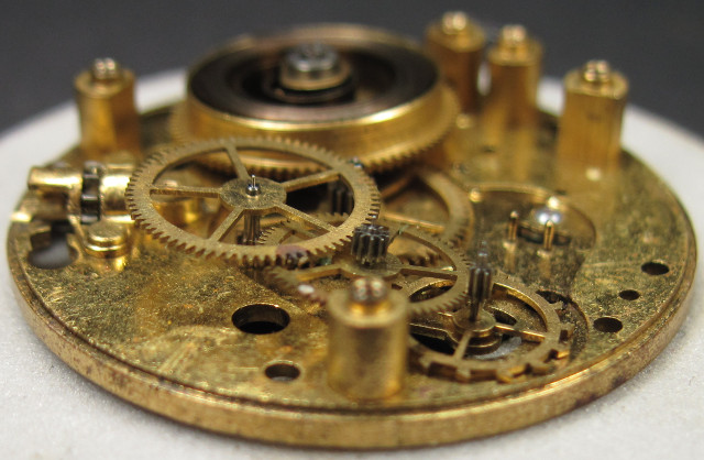 Seitenansicht des Räderwerks UMF 23-32: Seitenansicht des Räderwerks