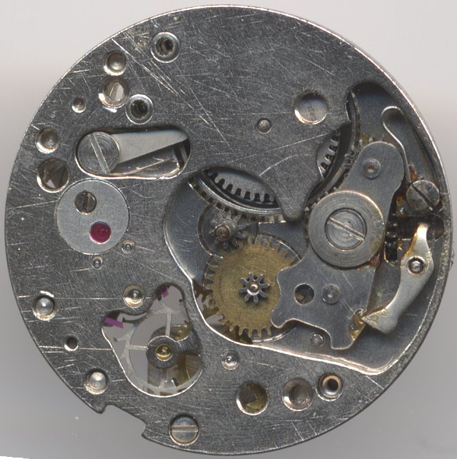 Zifferblattseite, Ausführung mit Ringunruh UMF 39-50: Zifferblattseite, Ausführung mit Ringunruh