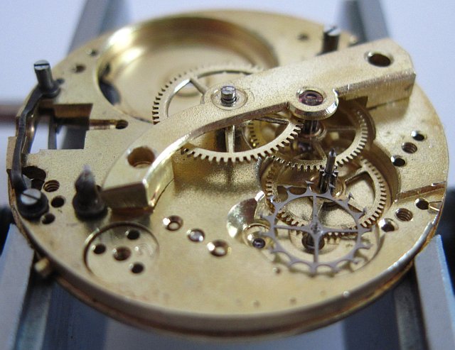 Seitenansicht des Räderwerks