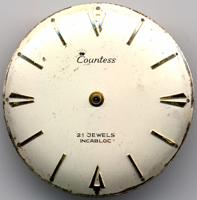 Countess Herrenuhr (Goldgehäuse, nur noch Zifferblatt erhalten) Sefea 50: Countess Herrenuhr (Goldgehäuse, nur noch Zifferblatt erhalten)