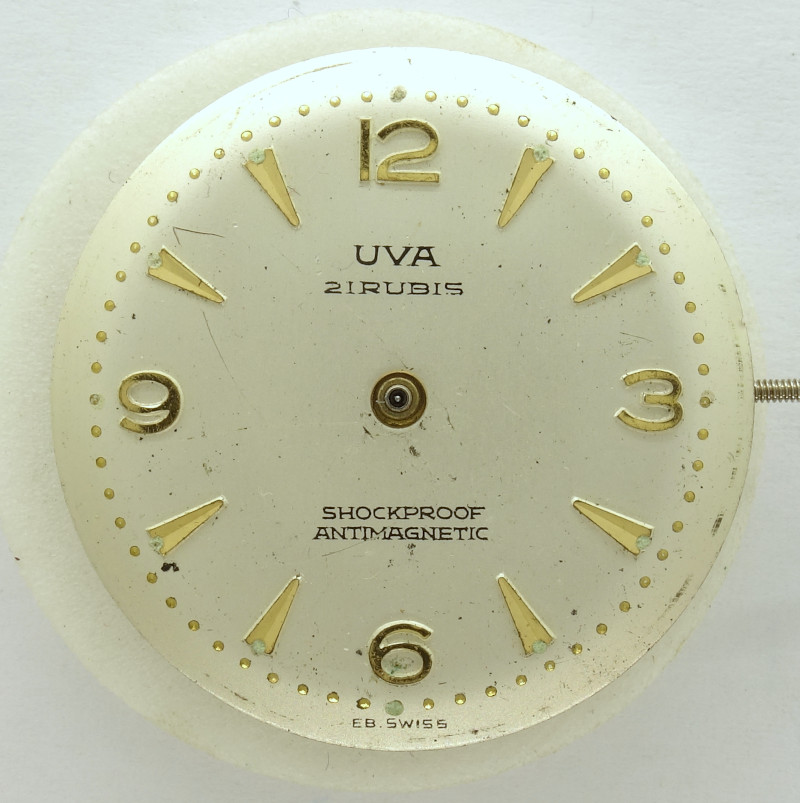 UVA Herrenuhr (Gehäuse und Zeiger fehlen, 2x) ETA 1080: UVA Herrenuhr (Gehäuse und Zeiger fehlen, 2x)